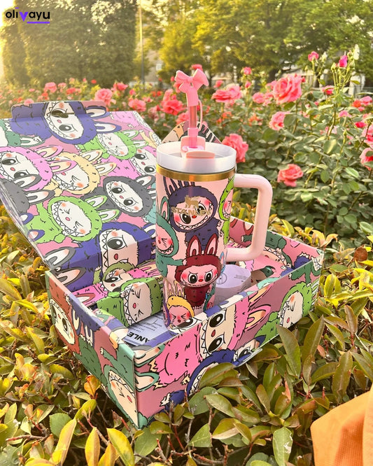 Olivayu™ - 40oz Labubu Cartoon Tumbler